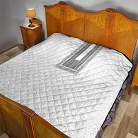 Philippines Polynesian Jasmine Pattern Quilt With Barong Tagalog White Style