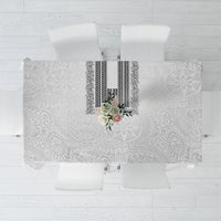 Philippines Polynesian Jasmine Pattern Tablecloth With Barong Tagalog White Style