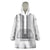 Philippines Polynesian Jasmine Pattern Wearable Blanket Hoodie With Barong Tagalog White Style