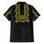 Philippines Polynesian Floral Pattern Hawaiian Shirt With Barong Tagalog Black Style