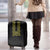 Philippines Polynesian Floral Pattern Luggage Cover With Barong Tagalog Black Style