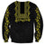 Philippines Polynesian Floral Pattern Sweatshirt With Barong Tagalog Black Style