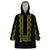 Philippines Polynesian Floral Pattern Wearable Blanket Hoodie With Barong Tagalog Black Style