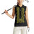 Philippines Polynesian Floral Pattern Women Sleeveless Polo Shirt With Barong Tagalog Black Style