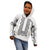 Philippines Polynesian Floral Pattern Kid Hoodie With Barong Tagalog White Style