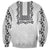 Philippines Polynesian Floral Pattern Sweatshirt With Barong Tagalog White Style