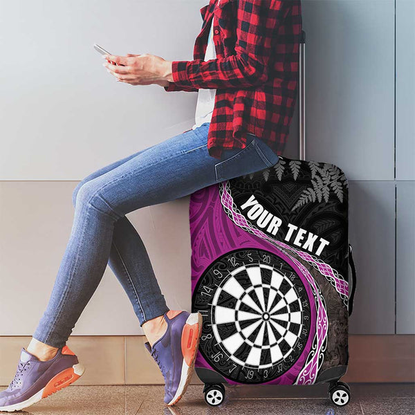 Étiquette à Bagage Humoristique "Beware Crazy Darts Lady" - Simili Cuir - Cadeau Papa