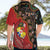 Tonga Ngatu and Australia Together Hawaiian Shirt Polynesian Humpback Whale and Aboriginal Kangaroo