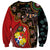Tonga Ngatu and Australia Together Sweatshirt Polynesian Humpback Whale and Aboriginal Kangaroo