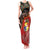 Tonga Ngatu and Australia Together Tank Maxi Dress Polynesian Humpback Whale and Aboriginal Kangaroo