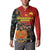 Personalised Papua New Guinea and Australia Together Button Sweatshirt Bird-of-paradise and Kangaroo with Aboriginal Pattern