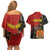 Personalised Papua New Guinea and Australia Together Couples Matching Off Shoulder Short Dress and Hawaiian Shirt Bird-of-paradise and Kangaroo with Aboriginal Pattern