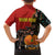 Personalised Papua New Guinea and Australia Together Family Matching Off Shoulder Short Dress and Hawaiian Shirt Bird-of-paradise and Kangaroo with Aboriginal Pattern