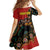 Personalised Papua New Guinea and Australia Together Family Matching Off Shoulder Short Dress and Hawaiian Shirt Bird-of-paradise and Kangaroo with Aboriginal Pattern