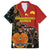 Personalised Papua New Guinea and Australia Together Family Matching Off Shoulder Short Dress and Hawaiian Shirt Bird-of-paradise and Kangaroo with Aboriginal Pattern