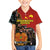 Personalised Papua New Guinea and Australia Together Family Matching Off Shoulder Short Dress and Hawaiian Shirt Bird-of-paradise and Kangaroo with Aboriginal Pattern