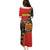Personalised Papua New Guinea and Australia Together Puletasi Bird-of-paradise and Kangaroo with Aboriginal Pattern