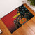 Personalised Papua New Guinea and Australia Together Rubber Doormat Bird-of-paradise and Kangaroo with Aboriginal Pattern
