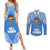 Hela Wigmen Rugby Couples Matching Summer Maxi Dress and Long Sleeve Button Shirts Papua New Guinea Polynesian Tattoo LT03 Blue - Polynesian Pride