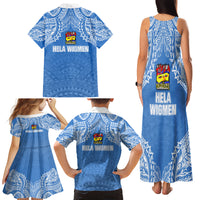 Hela Wigmen Rugby Family Matching Tank Maxi Dress and Hawaiian Shirt Papua New Guinea Polynesian Tattoo LT03 - Polynesian Pride