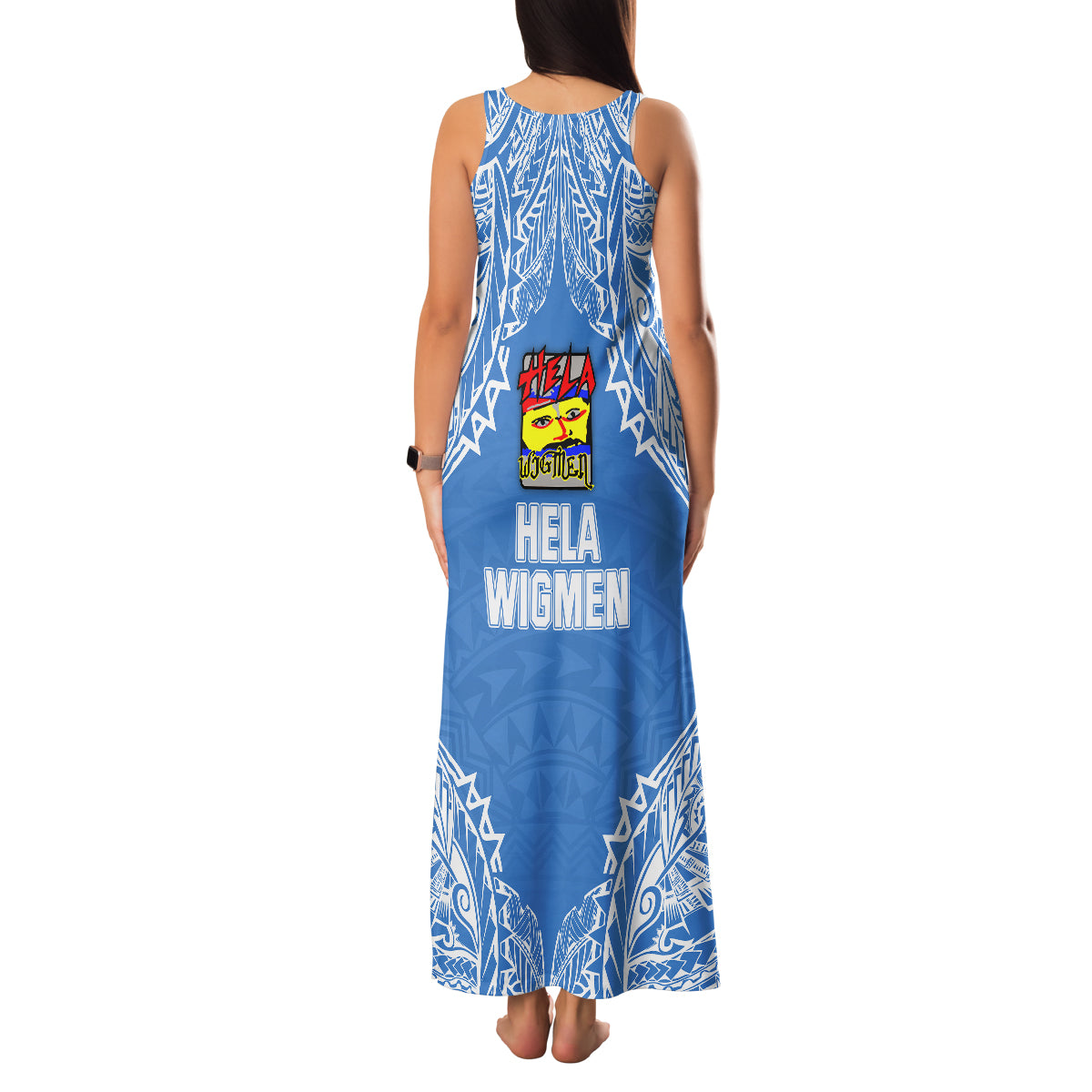 Hela Wigmen Rugby Family Matching Tank Maxi Dress and Hawaiian Shirt Papua New Guinea Polynesian Tattoo LT03 - Polynesian Pride
