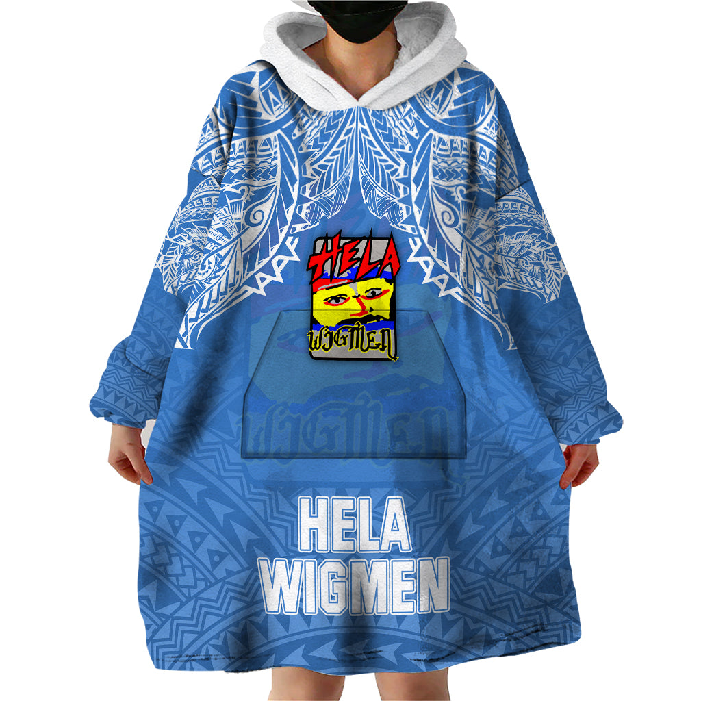 Hela Wigmen Rugby Wearable Blanket Hoodie Papua New Guinea Polynesian Tattoo LT03 - Polynesian Pride