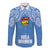 Custom Hela Wigmen Rugby Long Sleeve Button Shirt Papua New Guinea Polynesian Tattoo LT03 Unisex Blue - Polynesian Pride