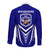 Kimbe Cutters Rugby Long Sleeve Button Shirt Papua New Guinea Polynesian Tattoo Blue Version LT03 - Polynesian Pride