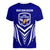 Kimbe Cutters Rugby Women V Neck T Shirt Papua New Guinea Polynesian Tattoo Blue Version LT03 - Polynesian Pride