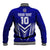 Custom Kimbe Cutters Rugby Baseball Jacket Papua New Guinea Polynesian Tattoo Blue Version LT03 - Polynesian Pride