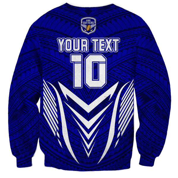(Custom Text and Number) The Kumuls PNG Sweatshirt Papua New Guinea Polynesian Dynamic Style Black LT14 main image 0