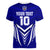 Custom Kimbe Cutters Rugby Women V Neck T Shirt Papua New Guinea Polynesian Tattoo Blue Version LT03 - Polynesian Pride