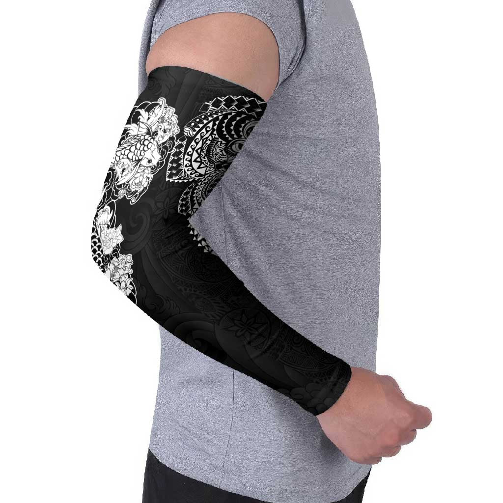 Japanese Irezumi and Hawaiian Polynesian Art Tattoo Arm Sleeves Black Color - Polynesian Pride