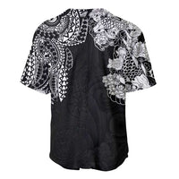 Japanese Irezumi and Hawaiian Polynesian Art Tattoo Baseball Jersey Black Color - Polynesian Pride