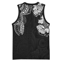 Japanese Irezumi and Hawaiian Polynesian Art Tattoo Basketball Jersey Black Color - Polynesian Pride
