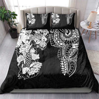Japanese Irezumi and Hawaiian Polynesian Art Tattoo Bedding Set Black Color - Polynesian Pride