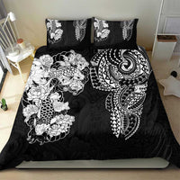 Japanese Irezumi and Hawaiian Polynesian Art Tattoo Bedding Set Black Color - Polynesian Pride