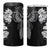 Japanese Irezumi and Hawaiian Polynesian Art Tattoo 4 in 1 Can Cooler Tumbler Black Color - Polynesian Pride