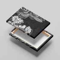 Japanese Irezumi and Hawaiian Polynesian Art Tattoo Canvas Wall Art Black Color - Polynesian Pride