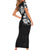 Japanese Irezumi and Hawaiian Polynesian Art Tattoo Family Matching Short Sleeve Bodycon Dress and Hawaiian Shirt Black Color - Polynesian Pride