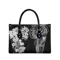 Japanese Irezumi and Hawaiian Polynesian Art Tattoo Leather Bag Black Color - Polynesian Pride