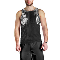 Japanese Irezumi and Hawaiian Polynesian Art Tattoo Men Tank Top Black Color - Polynesian Pride