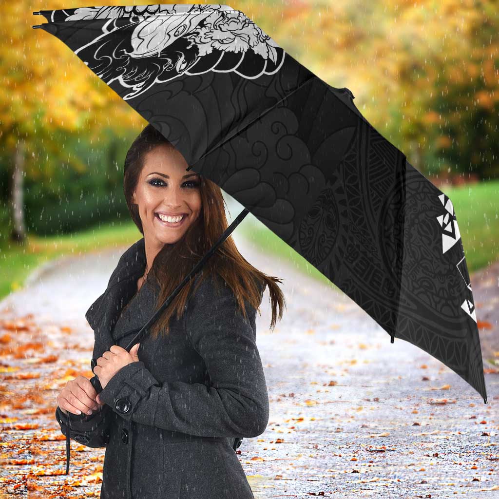 Japanese Irezumi and Hawaiian Polynesian Art Tattoo Umbrella Black Color - Polynesian Pride
