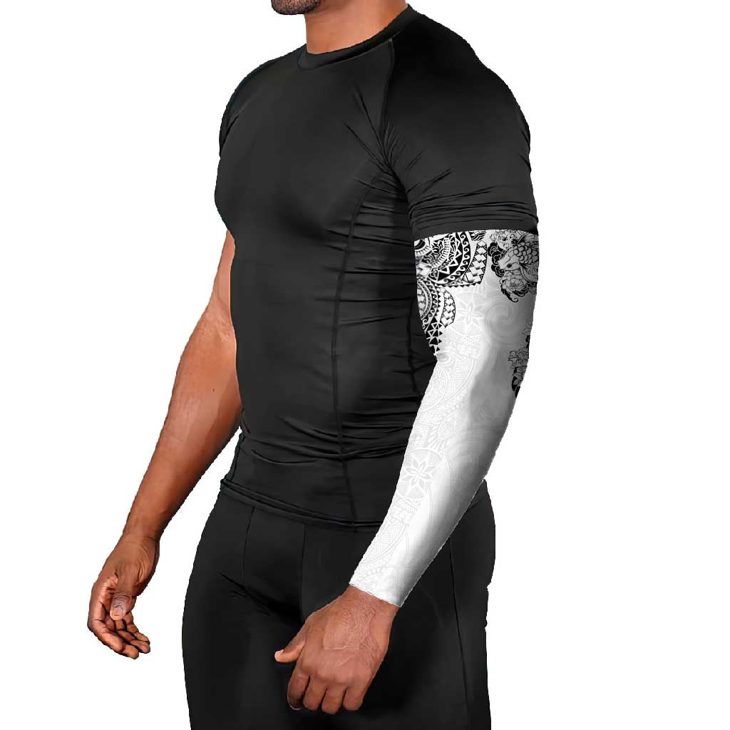 Japanese Irezumi and Hawaiian Polynesian Art Tattoo Arm Sleeves White Color - Polynesian Pride