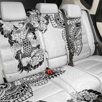 Japanese Irezumi and Hawaiian Polynesian Art Tattoo Back Car Seat Cover White Color - Polynesian Pride