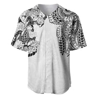 Japanese Irezumi and Hawaiian Polynesian Art Tattoo Baseball Jersey White Color - Polynesian Pride