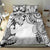 Japanese Irezumi and Hawaiian Polynesian Art Tattoo Bedding Set White Color - Polynesian Pride