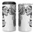 Japanese Irezumi and Hawaiian Polynesian Art Tattoo 4 in 1 Can Cooler Tumbler White Color - Polynesian Pride