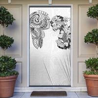 Japanese Irezumi and Hawaiian Polynesian Art Tattoo Door Cover White Color - Polynesian Pride