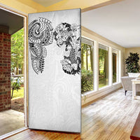 Japanese Irezumi and Hawaiian Polynesian Art Tattoo Door Cover White Color - Polynesian Pride
